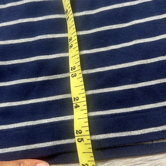 Men’s Navy Blue and White Striped Polo Ralph Lauren Shirt Size Large - Picture 5 of 7